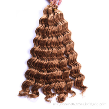 Synthetic Hair Braids Crochet Hair Curly Braiding Ombre deep wave Hair Extensions HairPieces